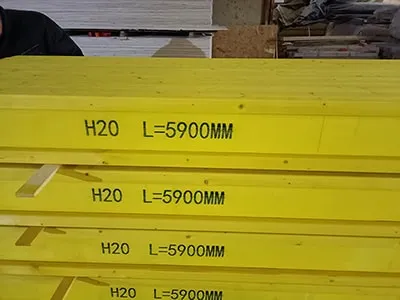 Viga de madera H20 para encofrado